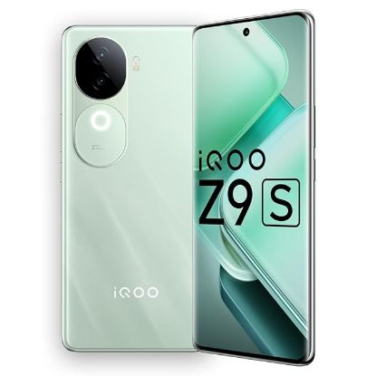 iQOO Z9s 5G (Onyx Green, 8GB RAM, 128GB స్టోరేజ్) | 120 Hz 3D కర్వ్డ్ AMOLED డిస్ప్లే | 5500 mAh అల్ట్రా-సన్నని బ్యాటరీ | డైమెసిటీ 7300 5G ప్రాసెసర్ | ఆరా లైట్‌తో సోనీ IMX882 OIS కెమెరా యొక్క చిత్రం