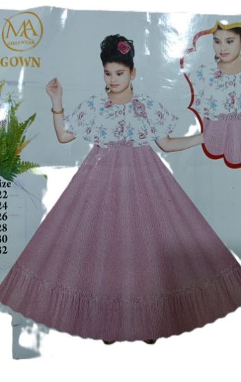 పార్టీ వేర్ 22 గర్ల్స్ ఫ్లోరల్ గౌను యొక్క చిత్రం