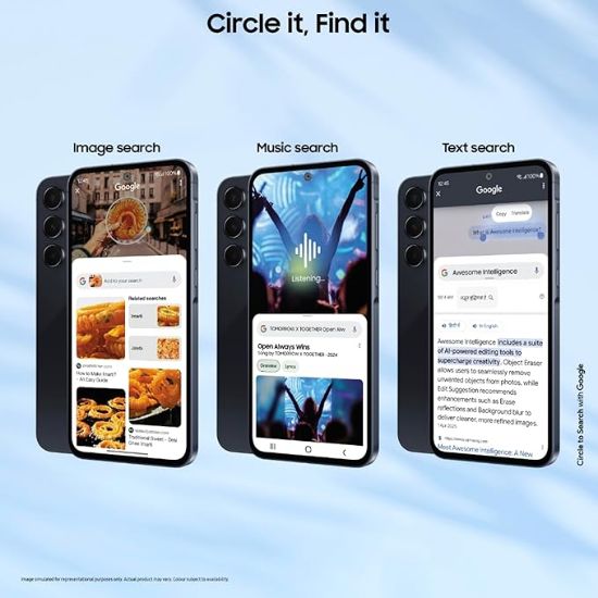 Samsung Galaxy A55 5G (అద్భుతం నేవీ, 8GB RAM, 256GB నిల్వ) | మెటల్ ఫ్రేమ్ | 50 MP ప్రధాన కెమెరా (OIS) | నైట్గ్రఫీ | IP67 | కార్నింగ్ గొరిల్లా గ్లాస్ విక్టస్+ | విజన్ బూస్టర్‌తో sAMOLED యొక్క చిత్రం