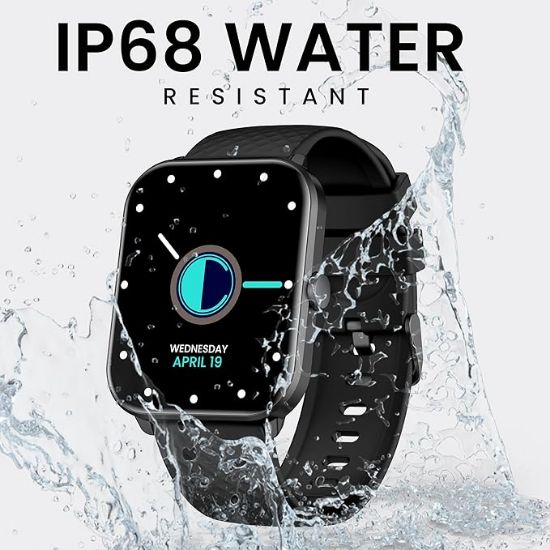 CELLECOR A2 PRO FIRE 2.0" BT కాలింగ్ స్మార్ట్‌వాచ్, వాయిస్ అసిస్టెంట్, 500 NITS, ఎల్లప్పుడూ ఆన్‌లో ఉంటుంది, 120+ స్పోర్ట్స్ మోడ్‌లు, IP68, SpO2, హార్ట్ రేట్ మానిటరింగ్, BT-V5.0 - నలుపు యొక్క చిత్రం