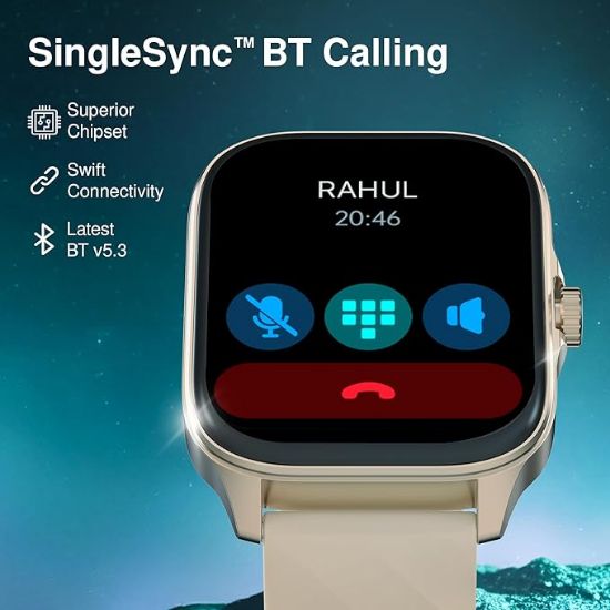 ఫాస్ట్రాక్ ఆస్టర్ FS1 ప్రో స్మార్ట్ వాచ్, 1.97" AMOLED డిస్ప్లే, బ్లూటూత్ కాలింగ్, 100+ స్పోర్ట్స్ మోడ్‌లు, SpO2 & హార్ట్ రేట్ మానిటరింగ్, ఉమెన్స్ హెల్త్, IP68, 5 రోజుల వరకు బ్యాటరీ, ఫంక్షనల్ క్రౌన్ (నలుపు) యొక్క చిత్రం