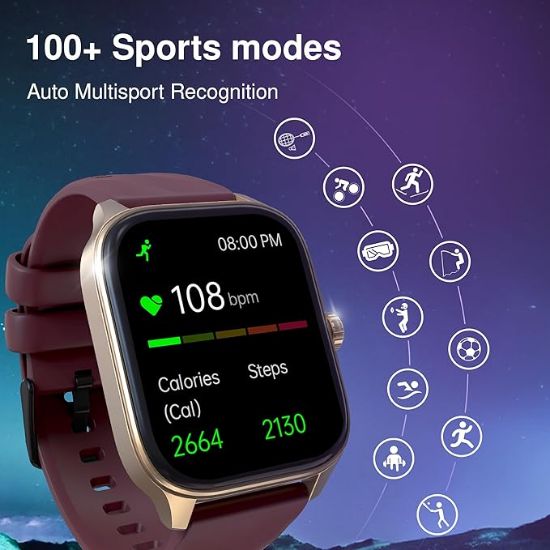 ఫాస్ట్రాక్ ఆస్టర్ FS1 ప్రో స్మార్ట్ వాచ్, 1.97" AMOLED డిస్ప్లే, బ్లూటూత్ కాలింగ్, 100+ స్పోర్ట్స్ మోడ్‌లు, SpO2 & హార్ట్ రేట్ మానిటరింగ్, ఉమెన్స్ హెల్త్, IP68, 5 రోజుల వరకు బ్యాటరీ, ఫంక్షనల్ క్రౌన్ (నలుపు) యొక్క చిత్రం