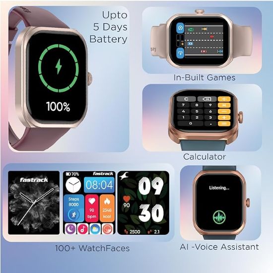 ఫాస్ట్రాక్ లిమిట్‌లెస్ FS2+ స్మార్ట్ వాచ్, 2.01" అల్ట్రావియు డిస్ప్లే, ఫంక్షనల్ క్రౌన్, సింగిల్ సింక్ బిటి కాలింగ్, 110+ స్పోర్ట్స్ మోడ్‌లు, 200+ స్మార్ట్‌వాచ్ ఫేసెస్, 7 రోజుల వరకు బ్యాటరీ, AI వాయిస్ అసిస్టెంట్ (నలుపు) యొక్క చిత్రం