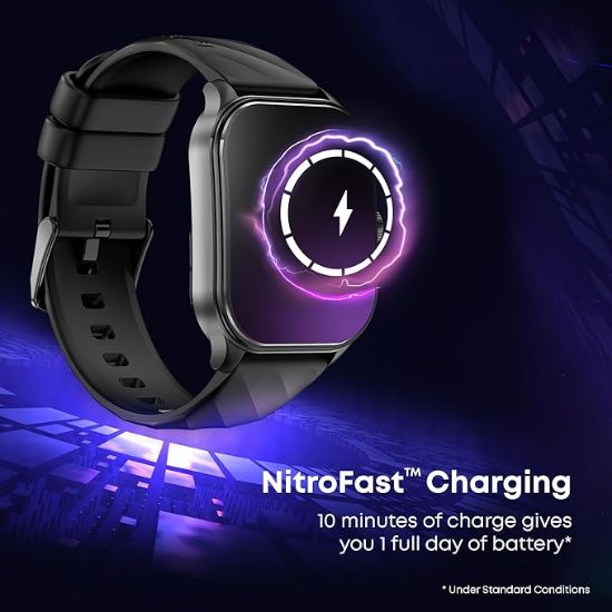 ఫాస్ట్రాక్ లిమిట్‌లెస్ Fs2 ప్రో స్మార్ట్ వాచ్, 1.96" సూపర్ అమోల్డ్ ఆర్చ్డ్ డిస్ప్లే, ఫంక్షనల్ క్రౌన్ & రిజల్యూషన్ 410X502, సింగిల్‌సింక్ బిటి కాలింగ్, 110+ స్పోర్ట్స్ మోడ్‌లు, 200+ స్మార్ట్‌వాచ్ ఫేసెస్ (నలుపు) యొక్క చిత్రం