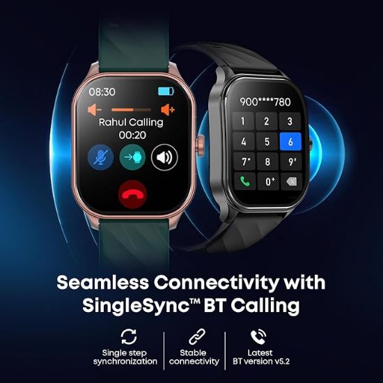 ఫాస్ట్రాక్ లిమిట్‌లెస్ Fs2 ప్రో స్మార్ట్ వాచ్, 1.96" సూపర్ అమోల్డ్ ఆర్చ్డ్ డిస్ప్లే, ఫంక్షనల్ క్రౌన్ & రిజల్యూషన్ 410X502, సింగిల్‌సింక్ బిటి కాలింగ్, 110+ స్పోర్ట్స్ మోడ్‌లు, 200+ స్మార్ట్‌వాచ్ ఫేసెస్ (నలుపు) యొక్క చిత్రం