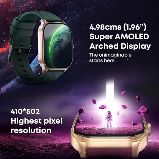 ఫాస్ట్రాక్ లిమిట్‌లెస్ Fs2 ప్రో స్మార్ట్ వాచ్, 1.96" సూపర్ అమోల్డ్ ఆర్చ్డ్ డిస్ప్లే, ఫంక్షనల్ క్రౌన్ & రిజల్యూషన్ 410X502, సింగిల్‌సింక్ బిటి కాలింగ్, 110+ స్పోర్ట్స్ మోడ్‌లు, 200+ స్మార్ట్‌వాచ్ ఫేసెస్ (నలుపు) యొక్క చిత్రం