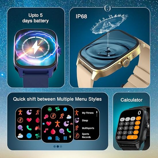 ఫాస్ట్రాక్ ఆస్టర్ FS1 ప్రో స్మార్ట్ వాచ్, 1.97" AMOLED డిస్ప్లే, బ్లూటూత్ కాలింగ్, 100+ స్పోర్ట్స్ మోడ్‌లు, SpO2 & హార్ట్ రేట్ మానిటరింగ్, ఉమెన్స్ హెల్త్, IP68, 5 రోజుల వరకు బ్యాటరీ, ఫంక్షనల్ క్రౌన్ (టీల్) యొక్క చిత్రం