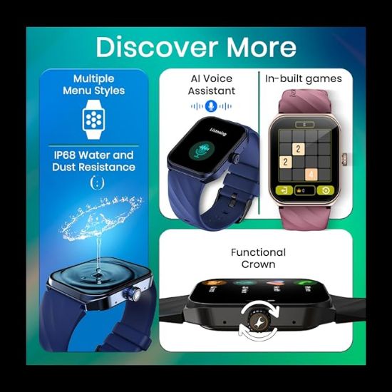 ఫాస్ట్రాక్ న్యూ లిమిట్‌లెస్ X2 స్మార్ట్ వాచ్, రొటేటింగ్ క్రౌన్‌తో 1.91" అల్ట్రావియు, 60 హెర్ట్జ్ రిఫ్రెష్ రేట్, అడ్వాన్స్‌డ్ చిప్‌సెట్, సింగిల్ సింక్ బిటి కాలింగ్, 100+ స్పోర్ట్స్ మోడ్ & స్మార్ట్‌వాచ్ ఫేసెస్, IP68, (నలుపు) యొక్క చిత్రం