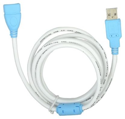 ELECTRO WOLF USB 2.0 ఎక్స్‌టెన్షన్ కేబుల్, కీబోర్డ్ మౌస్ ప్రింటర్ ఎక్స్‌టర్నల్ హార్డ్ డ్రైవ్ కోసం మగ నుండి ఆడ హై స్పీడ్ రిపీటర్ ఎక్స్‌టెండర్ కార్డ్ మరియు మరిన్ని - తెలుపు (5 మీటర్) యొక్క చిత్రం