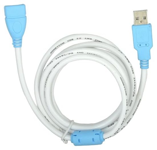 ELECTRO WOLF USB 2.0 ఎక్స్‌టెన్షన్ కేబుల్, కీబోర్డ్ మౌస్ ప్రింటర్ ఎక్స్‌టర్నల్ హార్డ్ డ్రైవ్ కోసం మగ నుండి ఆడ హై స్పీడ్ రిపీటర్ ఎక్స్‌టెండర్ కార్డ్ మరియు మరిన్ని - తెలుపు (5 మీటర్) యొక్క చిత్రం