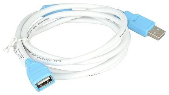 ELECTRO WOLF USB 2.0 ఎక్స్‌టెన్షన్ కేబుల్, కీబోర్డ్ మౌస్ ప్రింటర్ ఎక్స్‌టర్నల్ హార్డ్ డ్రైవ్ కోసం మగ నుండి ఆడ హై స్పీడ్ రిపీటర్ ఎక్స్‌టెండర్ కార్డ్ మరియు మరిన్ని - తెలుపు (5 మీటర్) యొక్క చిత్రం
