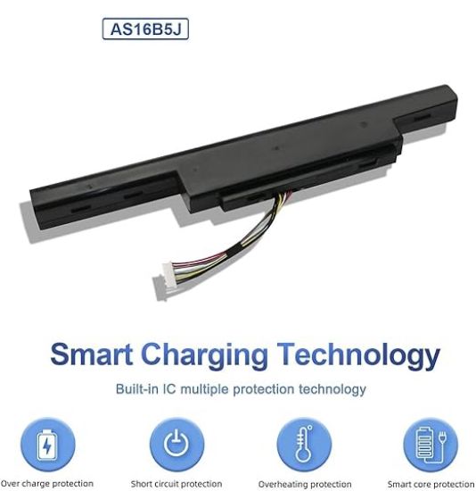 Acer Aspire AS16B5J AS16B8J E5 575 కి అనుకూలమైన ల్యాప్‌టాప్ బ్యాటరీ Aspire E5 575G Aspire E15 E5 575G Aspire F15 F5 573G Aspire F5 573G ల్యాప్‌టాప్ బ్యాటరీ యొక్క చిత్రం