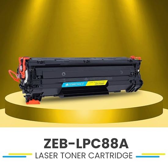 ZEBRONICS ZEB-LPC88A లేజర్ టోనర్ ప్రింటర్ కార్ట్రిడ్జ్ HP లేజర్ జెట్ P1007/P1008/P1106/P1108, ప్రో M1136/M1213nf/M1216, ప్రో M202dw / MFP M128/ M226, నలుపు యొక్క చిత్రం