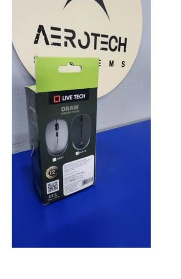 లైవ్ టెక్ డ్రా వైర్‌లెస్ ఆంబిడెక్స్ట్రస్ ఆప్టికల్ మౌస్ (2.4GHz వైర్‌లెస్, నలుపు) యొక్క చిత్రం