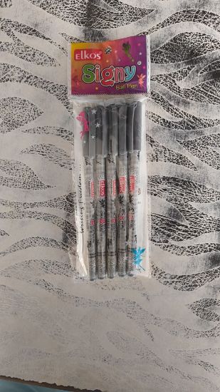 ఎల్కోస్ సిగ్నీ బాల్ పెన్ బ్లాక్ కలర్ - 1 ప్యాక్ (5 ముక్కలు) యొక్క చిత్రం