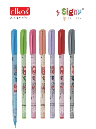 ఎల్కోస్ సిగ్నీ బ్లూ బాల్ పెన్ - 1 ప్యాక్ (5 ముక్కలు) యొక్క చిత్రం