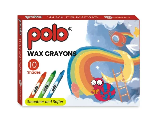 పోలో వ్యాక్స్ క్రేయాన్స్ 10 రంగులు యొక్క చిత్రం