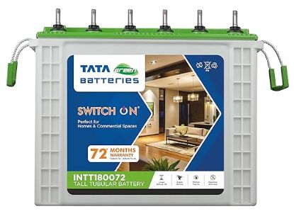TATA గ్రీన్ స్విచ్-ఆన్ INTT180072 150AH టాల్ ట్యూబులర్ ఇన్వర్టర్ బ్యాటరీ యొక్క చిత్రం