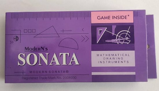 "ఆధునిక సొనాటా గణిత డ్రాయింగ్ పరికరాలు" జ్యామితి పెట్టె యొక్క చిత్రం
