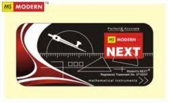 "మోడరన్'స్ నెక్స్ట్" గణిత పరికరాల పెట్టె, దీనిని జ్యామితి పెట్టె అని కూడా పిలుస్తారు యొక్క చిత్రం