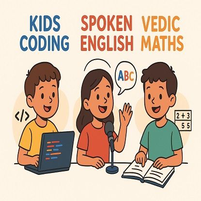 పిల్లల కోడింగ్+స్పోకెన్ ఇంగ్లీష్+వేద గణిత కోర్సు యొక్క చిత్రం