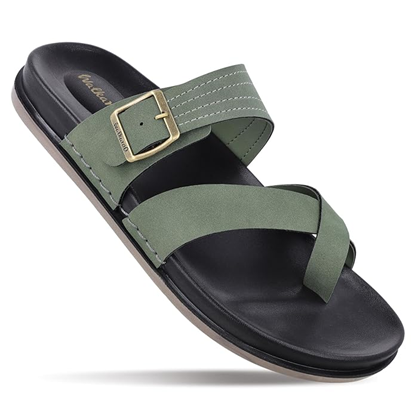 పురుషుల కోసం WALKAROO కంఫర్ట్ శాండల్|క్లౌడ్‌స్టెప్ డ్యూయల్-డెన్సిటీ PU సోల్ – అల్టిమేట్ కంఫర్ట్|స్టైలిష్ క్యాజువల్ వేర్|WE1353 యొక్క చిత్రం