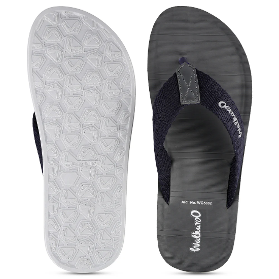 వాకరూ  పురుషులు  ఘన  థాంగ్  చెప్పులు  -  WG5002  నీలం యొక్క చిత్రం