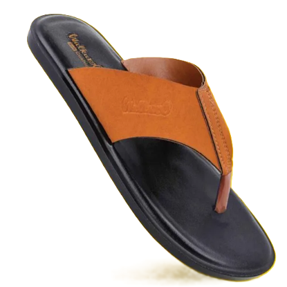 వాకరూ మెన్ సాలిడ్ థాంగ్ చెప్పులు - WG5122 టాన్ యొక్క చిత్రం