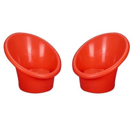 నీల్కమల్ కంటెంపరరీ & మోడరన్ చైర్ (ప్లాస్టిక్, ఎరుపు) యొక్క చిత్రం