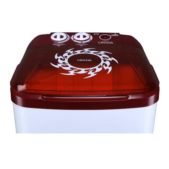 ఒనిడా లిలిపుట్ 9 కిలోల టాప్ లోడ్ వాషర్ - శక్తివంతమైన మోటార్, యాంటీ-రస్ట్ ఫైబర్ బాడీ, కాంపాక్ట్ డిజైన్, బహుళ వాష్ ప్రోగ్రామ్‌లు మరియు ఇల్లు మరియు కుటుంబ లాండ్రీ కోసం ఉపయోగించడానికి సులభమైన నియంత్రణలతో కూడిన సెమీ ఆటోమేటిక్ వాషింగ్ మెషిన్. యొక్క చిత్రం