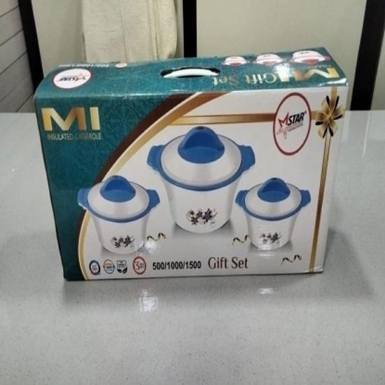 ప్లాస్టిక్ MI DLX 3PCS ఇన్సులేటెడ్ కాస్రోల్, కెపాసిటీ: 1500 mL యొక్క చిత్రం