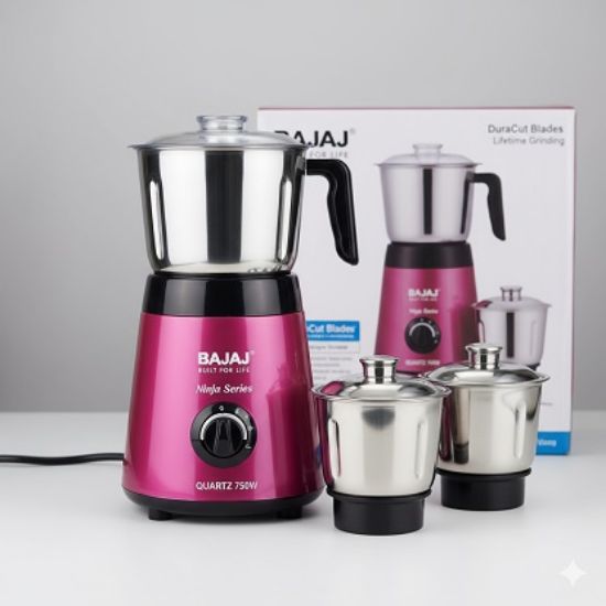 బజాజ్ నింజా సిరీస్ 750 W మిక్సర్ గ్రైండర్ (క్రేవ్ | 3 జాడి | యొక్క చిత్రం