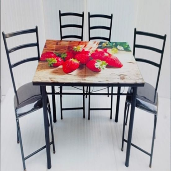 ఆకర్షణీయమైన 4 సీటర్ డైనింగ్ సెట్స్ – మన్నికైన వుడ్ ఫ్రేమ్, సౌకర్యవంతమైన కుషన్ చైర్స్, స్లీక్ మోడర్న్ డిజైన్, దృఢమైన ఫినిష్, కిచెన్, డైనింగ్ రూమ్ లేదా హోమ్ రెస్టారెంట్స్ కోసం పర్ఫెక్ట్ – 1 డైనింగ్ టేబుల్ మరియు 4 చైర్స్‌తో వస్తుంది యొక్క చిత్రం