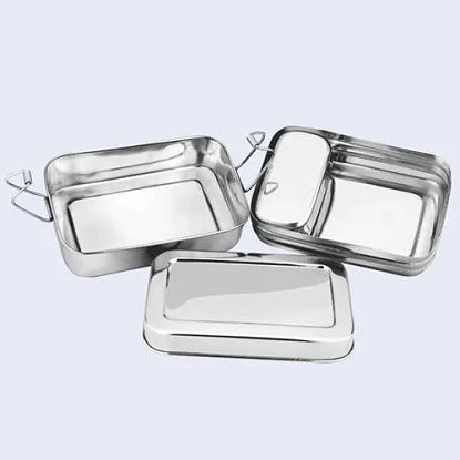 స్టెయిన్‌లెస్ స్టీల్ లంచ్ బాక్స్ యొక్క చిత్రం