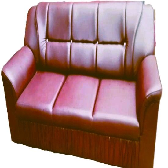 ఆకర్షణీయమైన 3-సీటర్ మెరూన్ లెదరెట్ సోఫా – ప్యాడెడ్ ఆర్మ్ రెస్ట్స్, టఫ్టెడ్ బ్యాక్ రెస్ట్, ఆధునిక స్టిచ్ డిటైలింగ్‌తో లివింగ్ రూమ్ కోసం యొక్క చిత్రం