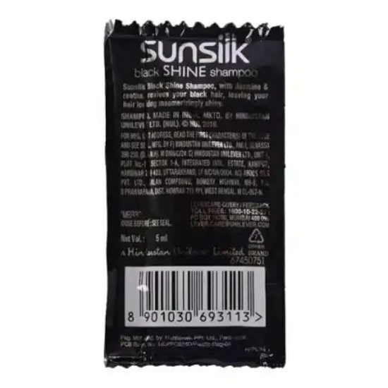 16 సాచెట్లతో సన్‌సిల్క్ బ్లాక్ షాంపూ యొక్క చిత్రం